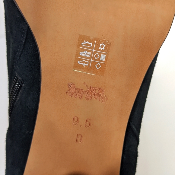 Coach Jemma black suede high heel boots - Picture 14 of 16